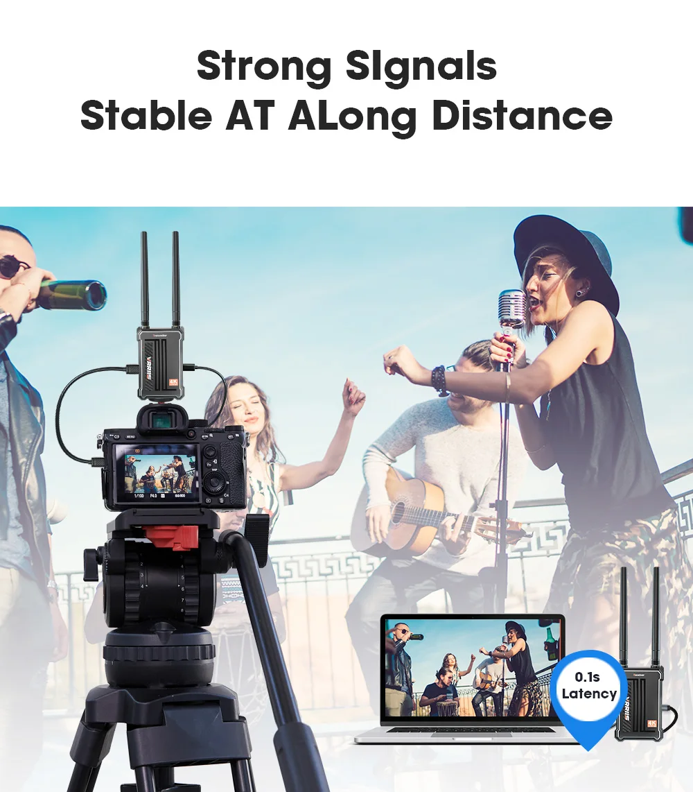Wireless 4K HDMI Transmitter and Receiver Dual HDMI Output Wireless Extender kit