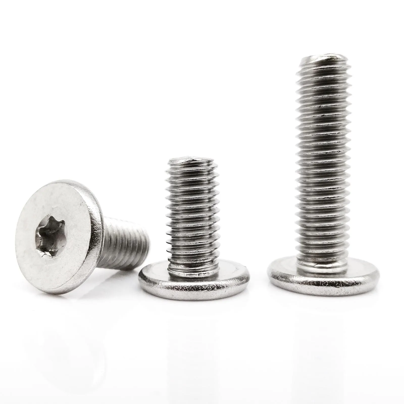 304 A2 Stainless Steel Torx Six-Lobe Ultra Thin Flat Wafer Head Screw Bolt M1.6 M2 M2.5 M3 M4 M5 M6 M8 5/10/50X CM Length = 2-50mm