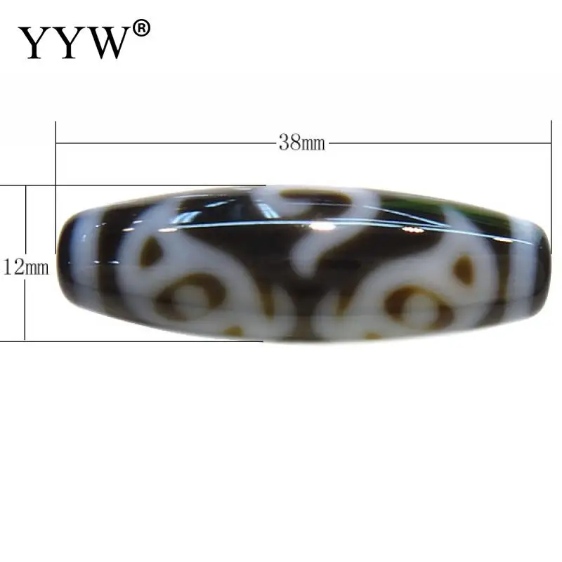 

1pc Natural Tibetan Agate Onyx Dzi Beads Oval Japan Eight Pattern 38x12x2.50mm For Jewelry Handmade Making DIY Necklace Bracelet