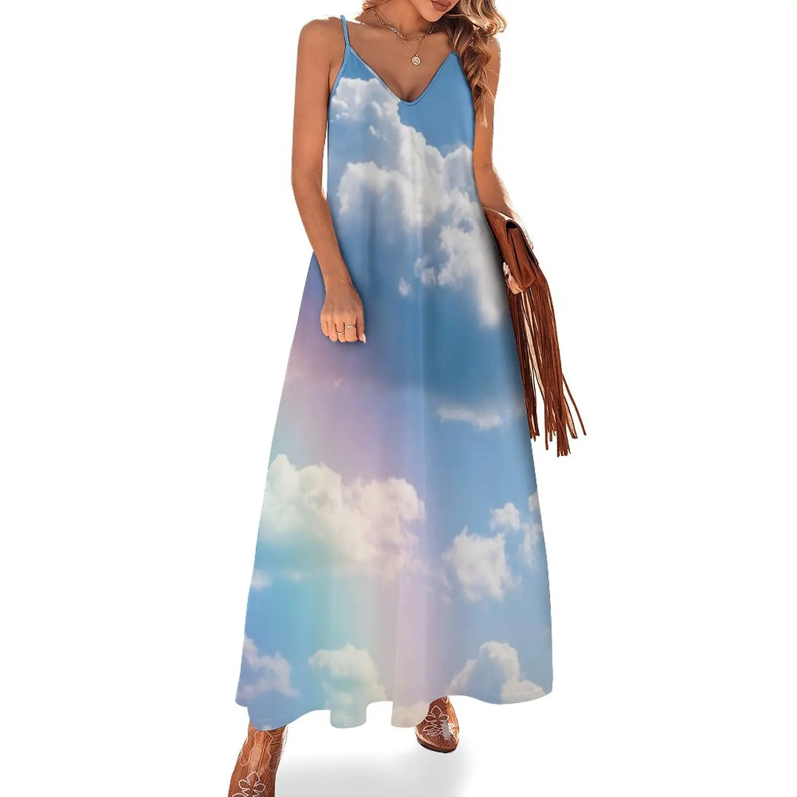 

Rainbow Clouds Sleeveless Dress long dresses for women dress party night dresses for womens 2024