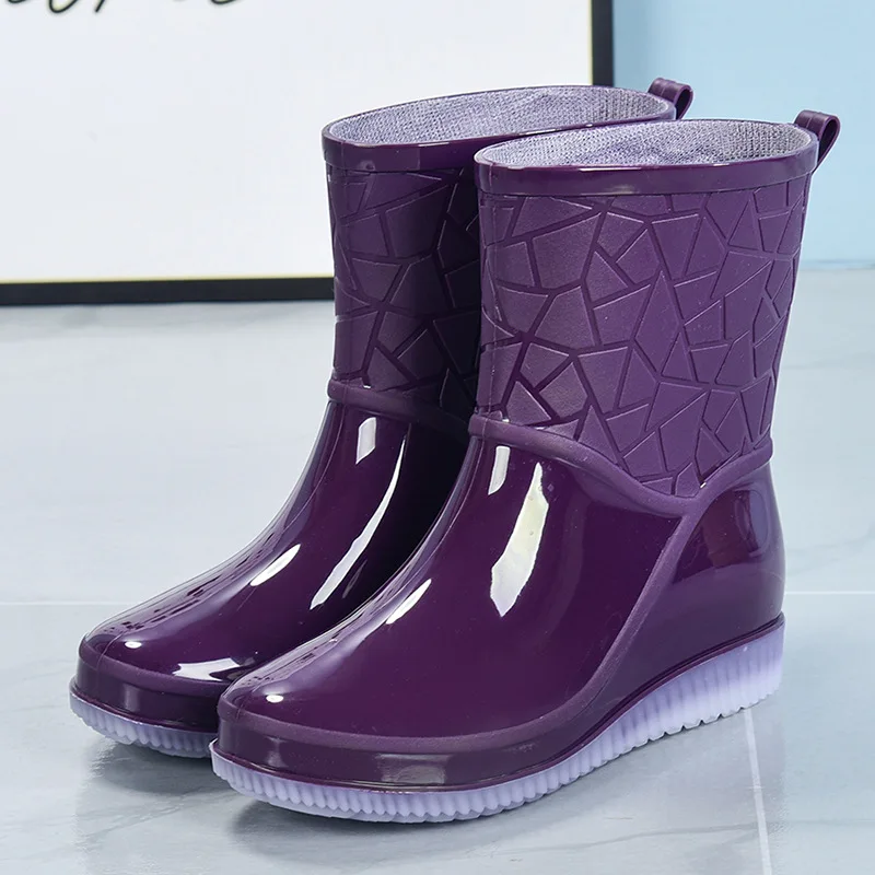 

2023 New Botas Mujer Women's Boots Outdoor Women Rain Boots Non-slip Wear-resistant Ladies Waterproof Thickened Shoes For Women