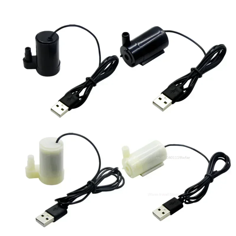 초저소음 DC 5V USB 브러시리스 모터 미니 잠수정 펌프 수경 물고기 탱크 순환 물 프로세스 분수 폭포