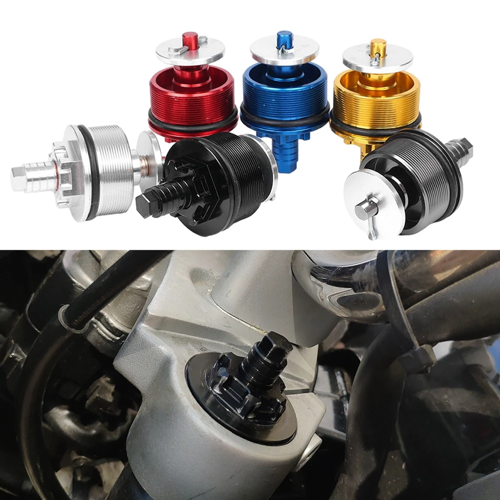 2pcs Motorcycle Front Shock Absorber Screw Plug Fork Cover Cap Aluminum
