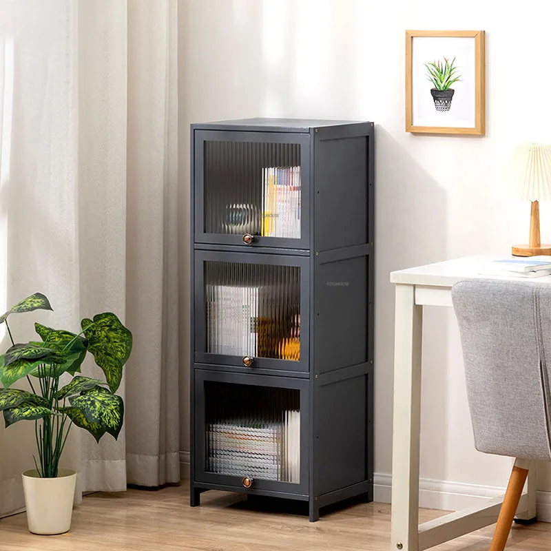 Bamboo Living Room Cabinet Living Room Furniture Fall To The Ground Stand Cabinet Bedroom Glass Door Layered Shelf