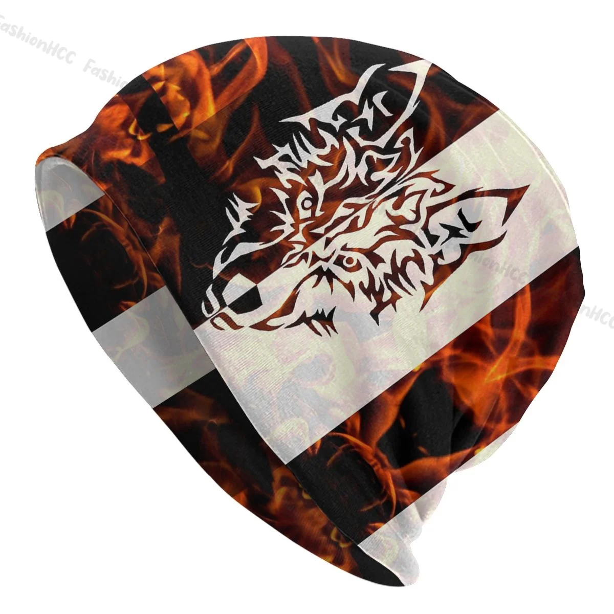 

Skullies Beanies Caps Wolf Fire Thin Hat Autumn Bonnet Hats Men Women's Hip HopThin Cap