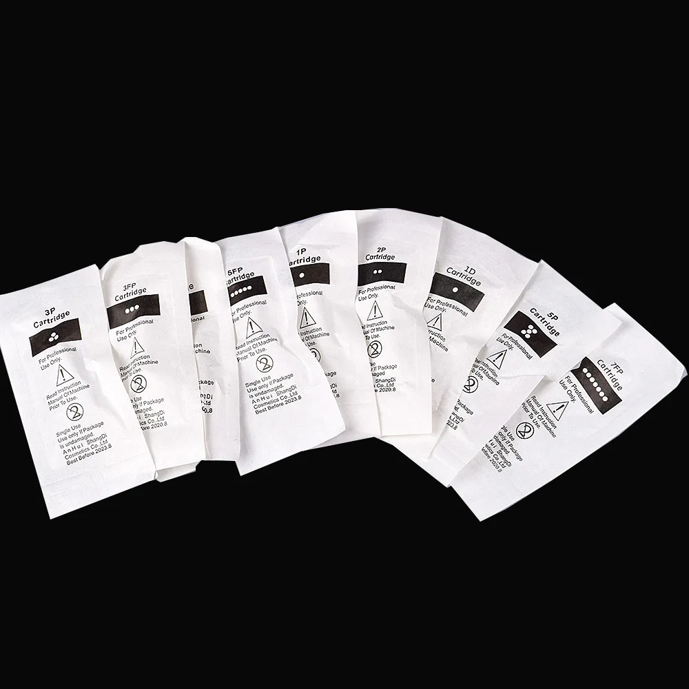 Agulhas permanentes da composiรงรฃo, cartucho das agulhas da sobrancelha, 1D, 1P, 2P, 3P, 5P, 7P, 3F, 5F, 7F