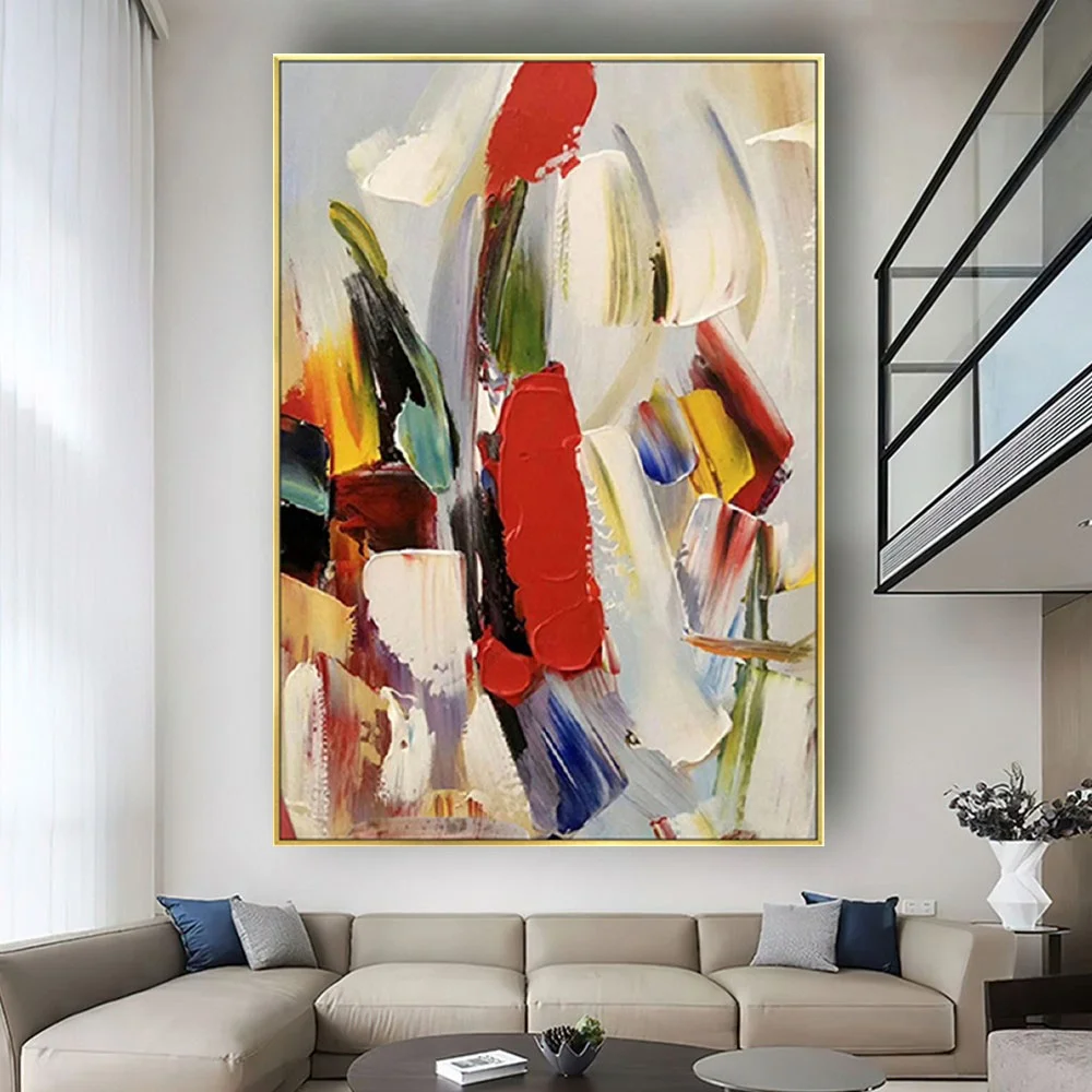 

Best New Picture Colour Drawing Abstract Oil Paintings 100% Handmade Colorful Canvas Poster Modern Art For Home Wall Decor Mural