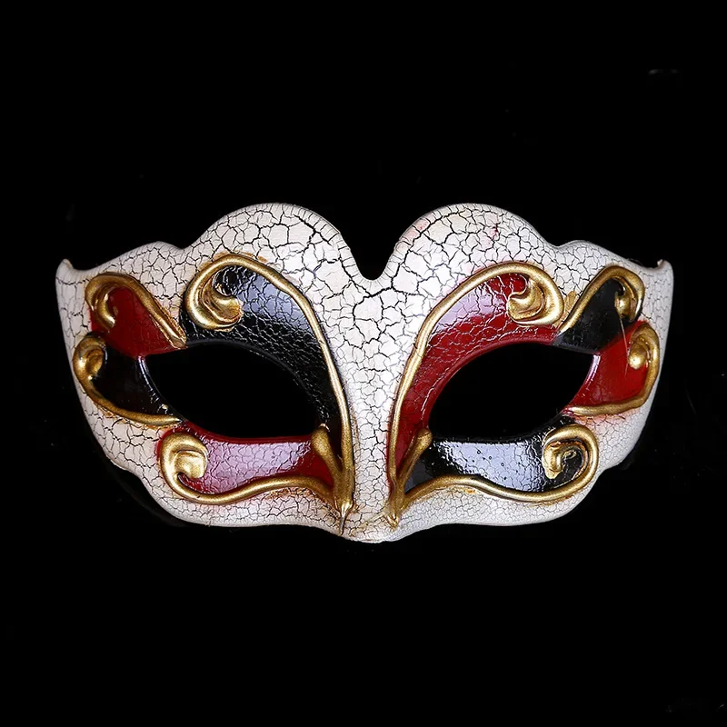 1pc Venetian Ball Masks Upper Crack Half Face Masquerade Mask Halloween Theme Party Cosplay Mask Dance Makeup Props