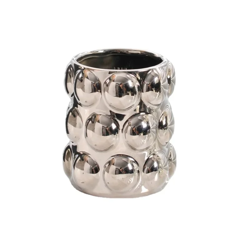 Luxury Cartridge Ceramic Mug Set Lovers Double Toothbrush Gift Cup Home Toothbrush Electroplated Accessories Toilet Cup Bathroom