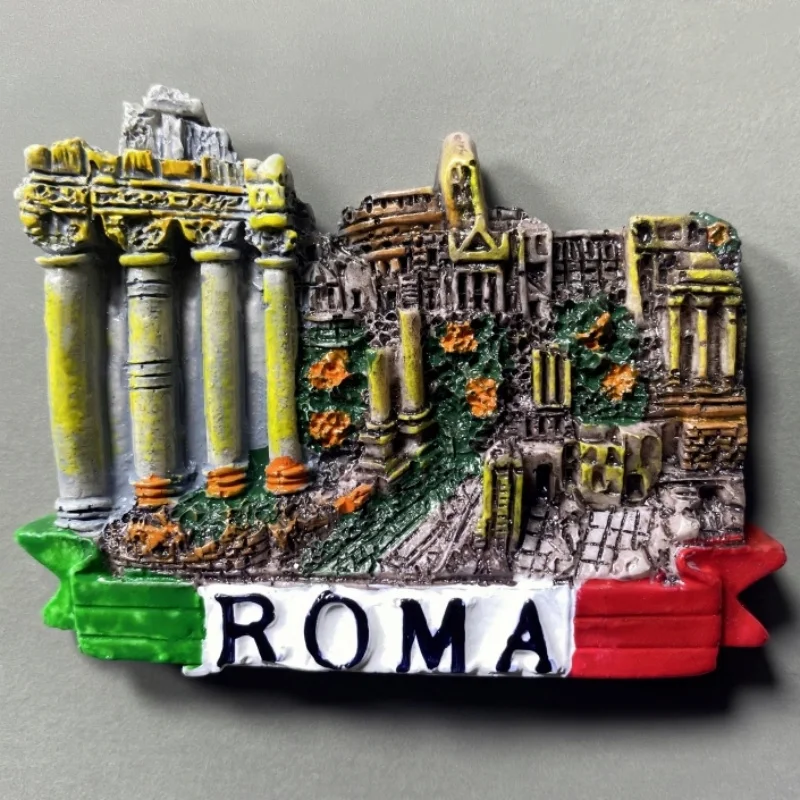 Rome Landmark Buildings & Culture Magnetic Souvenir Stickers