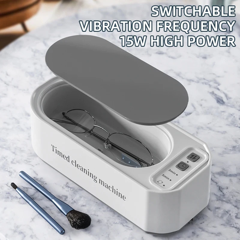 250mAh Ultrasonic Cleaner, High Frequency Timed Cleaning Machine for Glasses Jewelry Toothbrush Portable Ultrasonic Bath 2