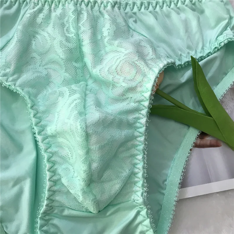 Gay Underwear Milk Silk Men's Briefs Super Soft Comfortable Shorts Sexy Exotic Mid Waist Men Underpants 4