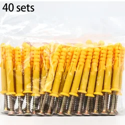 Premium Self-Tapping Stainless Steel Screw Kit - Cross Tip Wall Anchors & Screws - 50pcs M8x40