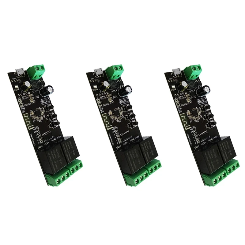 

Top Deals 3X 2 Channel WiFi Momentary Inching Relay Self-Locking Switch Module Smart Life/Tuya APP Control WiFi Relay Module