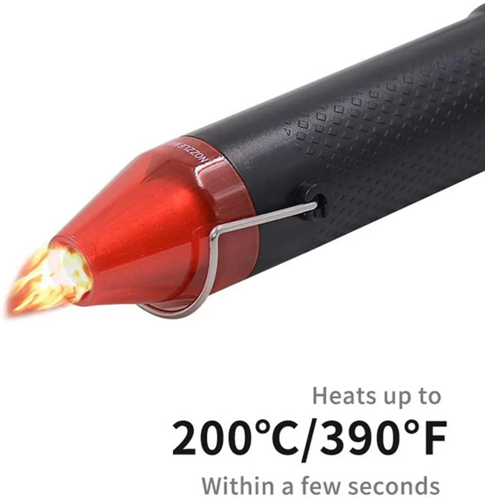 300W Electrical Mini Heat Gun Handheld Hot Air Gun with 300PCS Heat Shrink Butt for DIY Craft Embossing Shrink Wrapping PVC 5