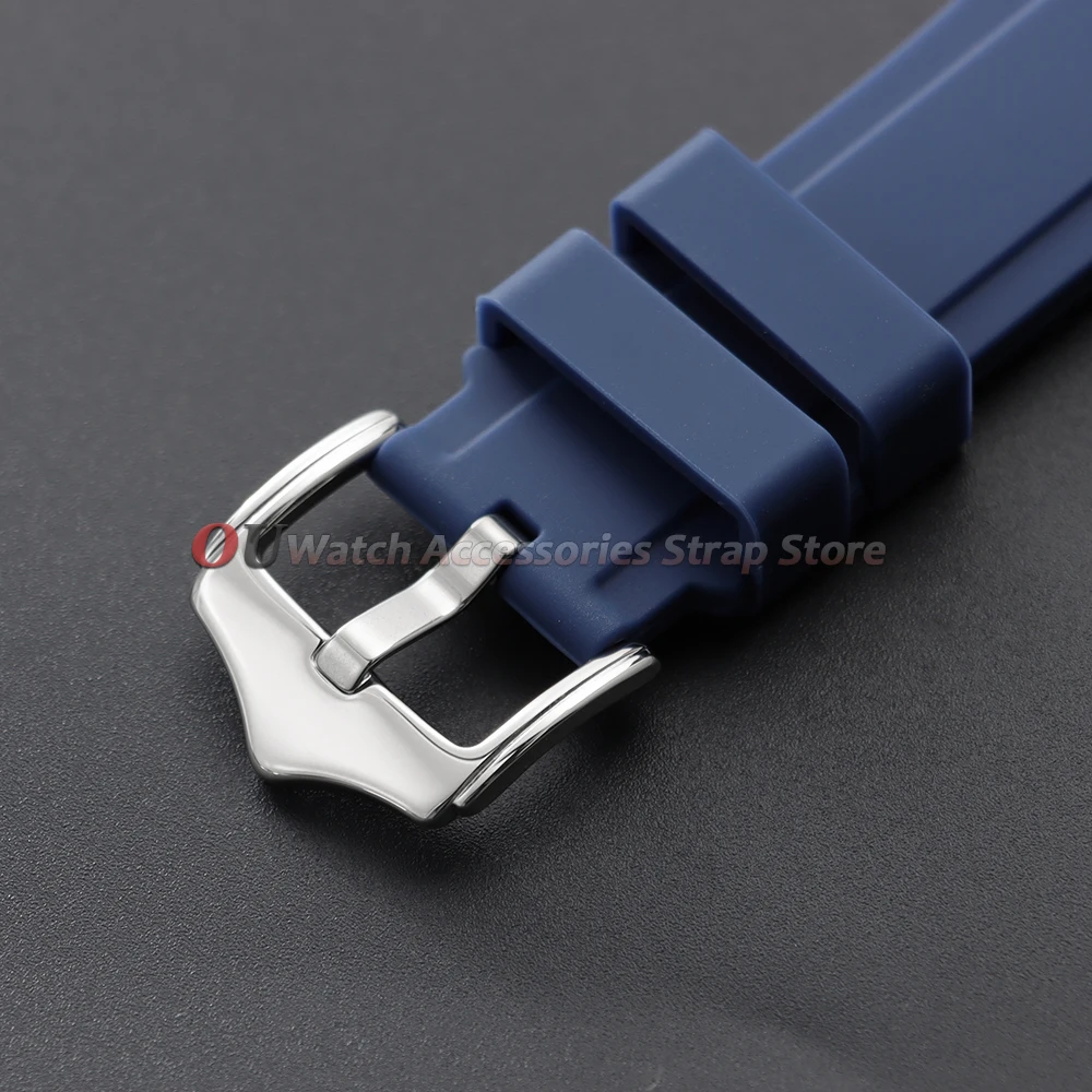 Universal Waterproof Silicone Sport Watch Band - Curved End Rubber Strap