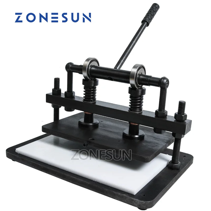 

ZONESUN 3616cm Double Wheel Hand leather cutting machine for bag photo paper PVC/EVA sheet mold cutter leather Die cutting tool