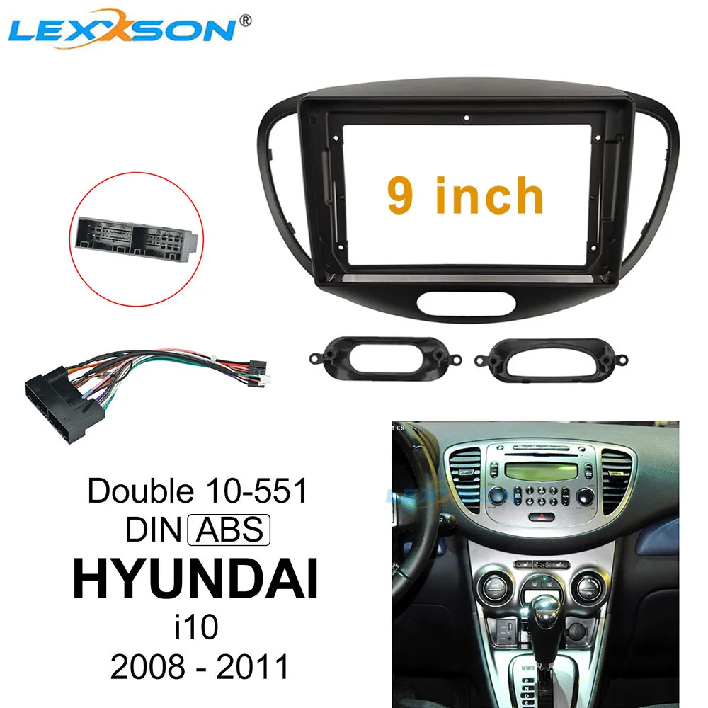 

9 Inch Car Fascia For HYUNDAI I10 2008-2011 Adaptor Panel In-dash Mount Installation Dashboard One / Double Din Car Dvd Frame