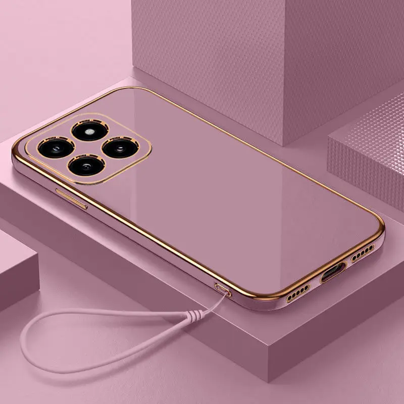Enhanced Shockproof Silicone Back Cover with Electroplated Edges