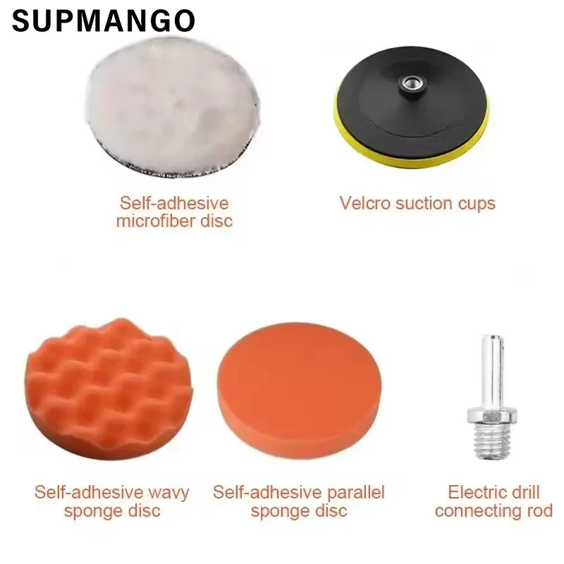 3 Inch Car Polishing Kit Polish Pad Car Polishing Pad Abrasive Disc Sponge Foam Pads Polisher For Headlight Refurbish car polishing pad car polish pad polishing sponge set car polisher car polishing sponge polishing wheel disc polishing wheel kit
