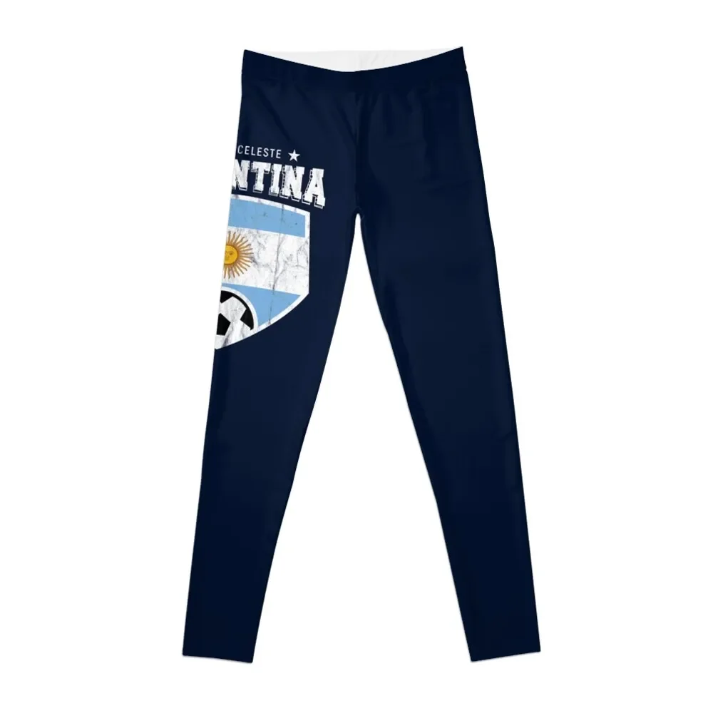 La Albiceleste Argentina Football National Flag T Shirt World Soccer Jersey Cup Leggings Pantaloni Da Palestra Sport Leggings Da Donna Femminili