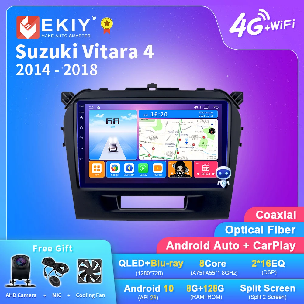 

EKIY T7 Android 10 мультимедийный DVD-плеер для Suzuki Vitara 2017 2018 2019 Авторадио GPS-навигация автомобильное радио стерео DVD HU