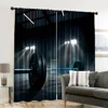 2pcs, 2D flat Window Treatment Curtains Gym dumbbells modern gym interior. Muscle training healthy physique shaping studio props 6