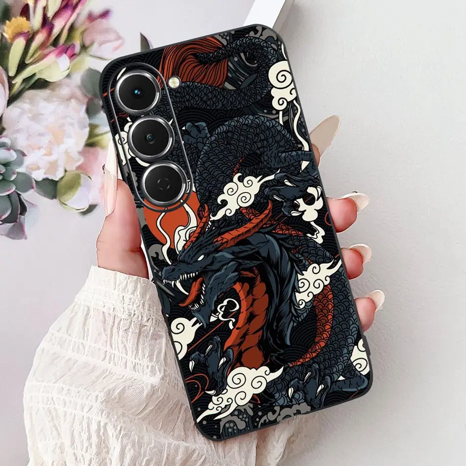 Cool Dragon Tiger Painted Soft Silicone TPU Phone Case for Tecno Spark 40 Series