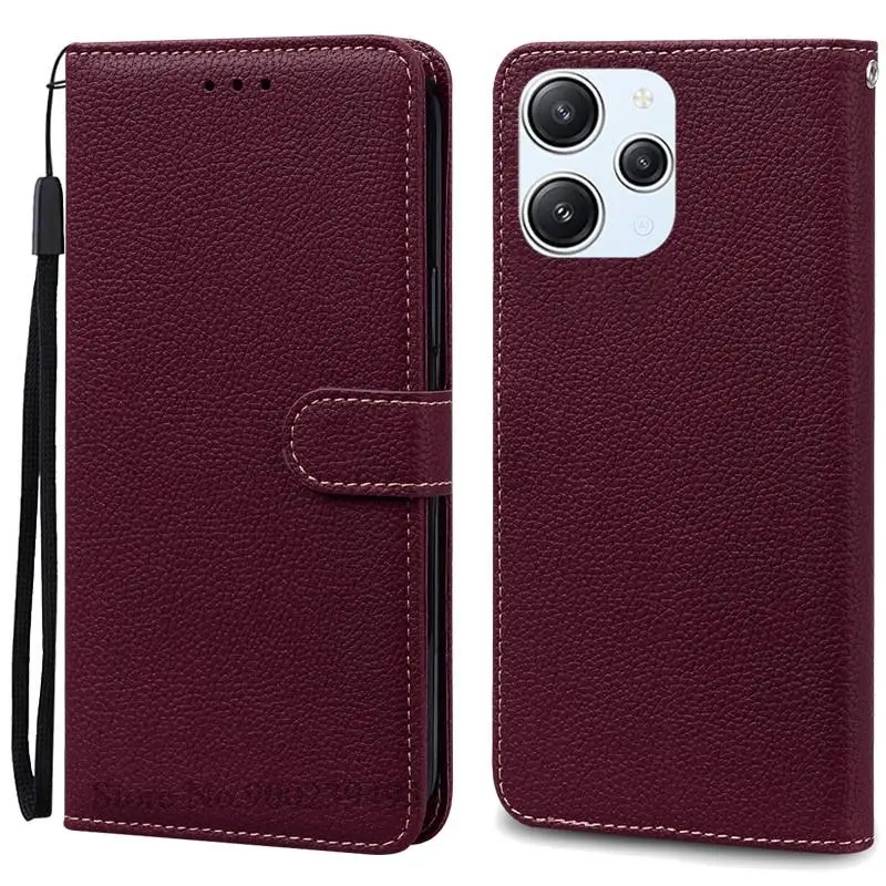 thumbnail image 1 of For Xiaomi Redmi 12 Case Silicon Leather Wallet Flip Case For Redmi 12 4G Cover Protector Phone Case for Redmi 12 5G Coque Funda, 1 of 5