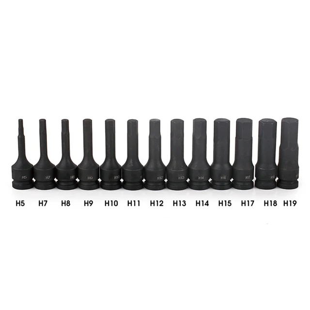 1Pcs 4mm-19mm Electric Drill Socket Adapter 12.5mm Square Interface Hexagonal Head Socket Wrench For Factory/Repair Shop 4