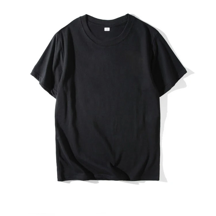 Unisex Custom Design Personalized Harajuku Solid Color Pure Cotton T-Shirt with Logo and Text Printing