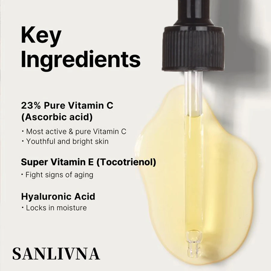 23% Vitamin C Face Serum for Dark Spot Removal and Skin Brightening, Anti-Aging Face Serum, Whitening Formula, Glass Skin Care 2