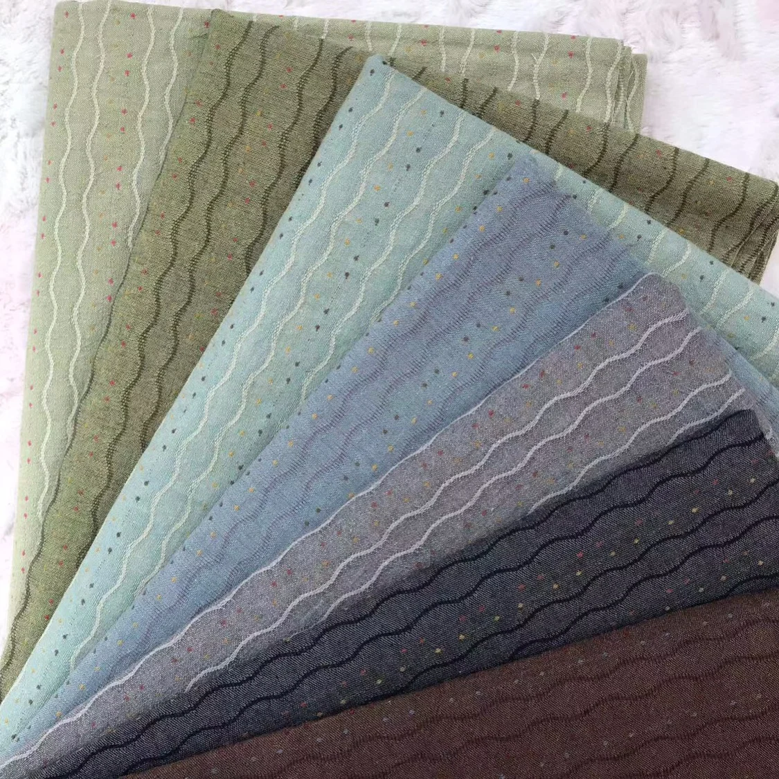 Japanese Yarn-dyed fabric handmade DIY Patchwork Fabric 100