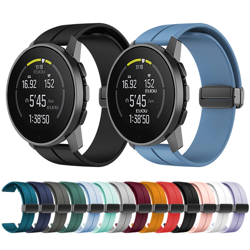 

Magnetic Clasp Band For SUUNTO 9 PEAK Pro / 5 PEAK 22mm Silicone Strap For SUUNTO 3 Wrist Straps 20mm Watchband accessories