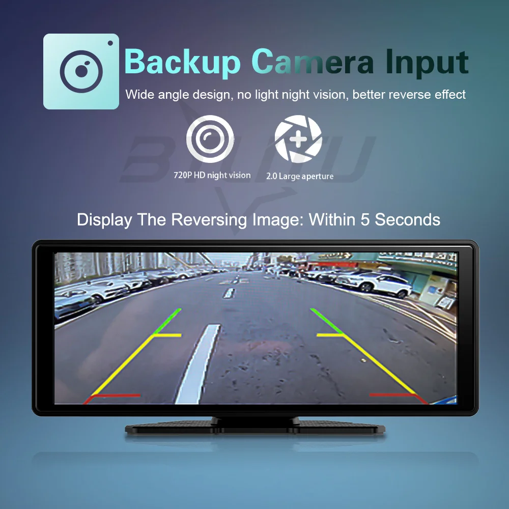 범용 10.26 인치 화면 무선 Carplay/무선 안드로이드 자동 미러 비디오 플레이어 블루투스 음악 iPhone 안드로이드 전화
