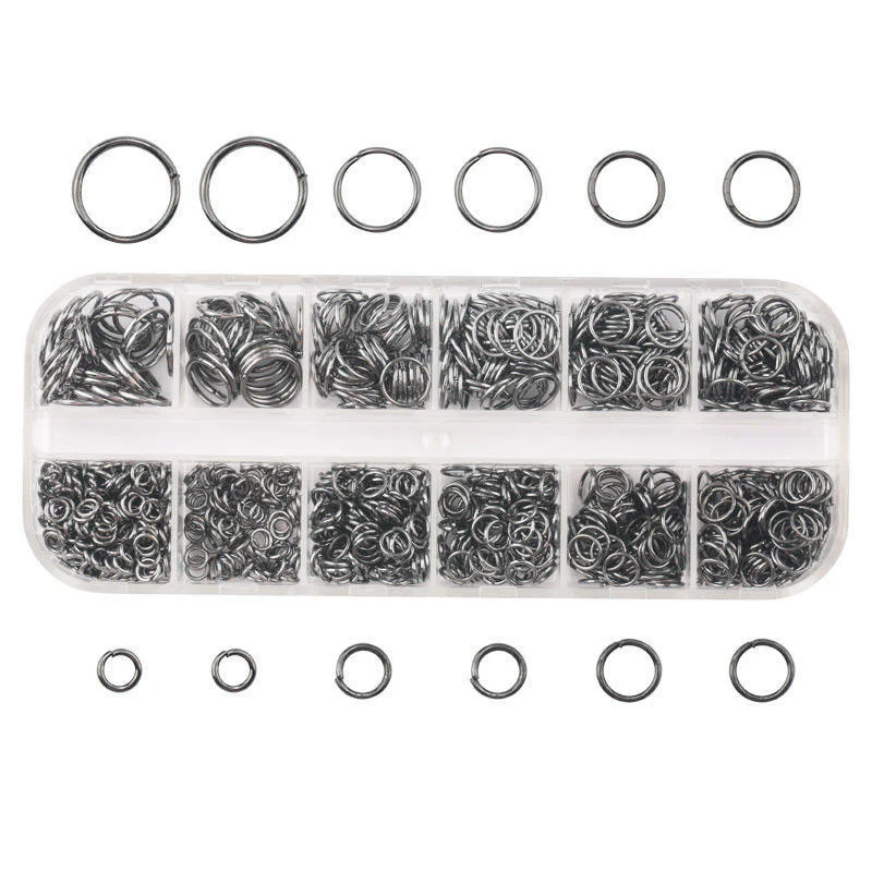 1050 stücke Überzogene Farbe Offene Biegeringe Ein Set Box 3 4 5 6 7 8 10mm 7 farbe Split Ringe Link Schleife für Diy Schmuck Machen Stecker – Detail 10