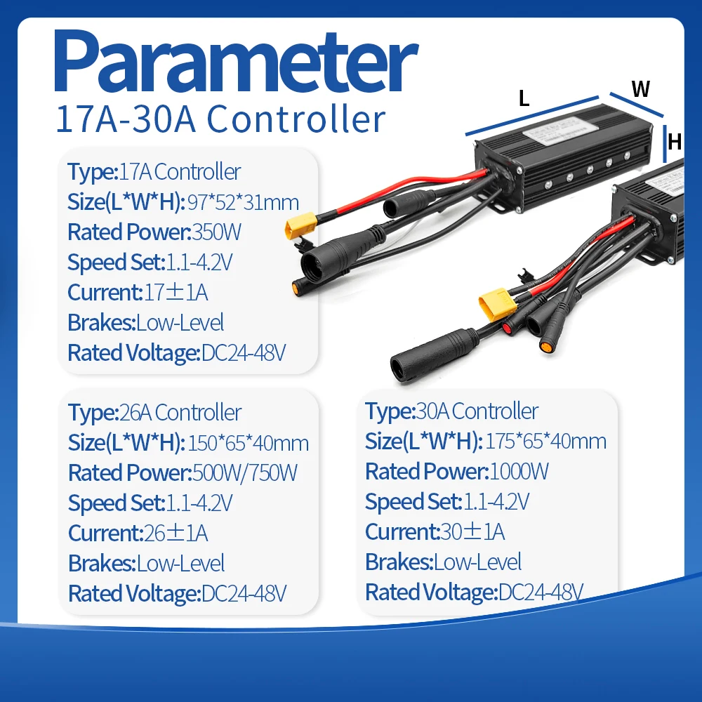 전자 자전거 사인파 방수 컨트롤러 USB 디스플레이 자체 학습 24V/36V/48V 350W/750W/1000W 1T5 2pin 와이어 홀 무료 허브 모터