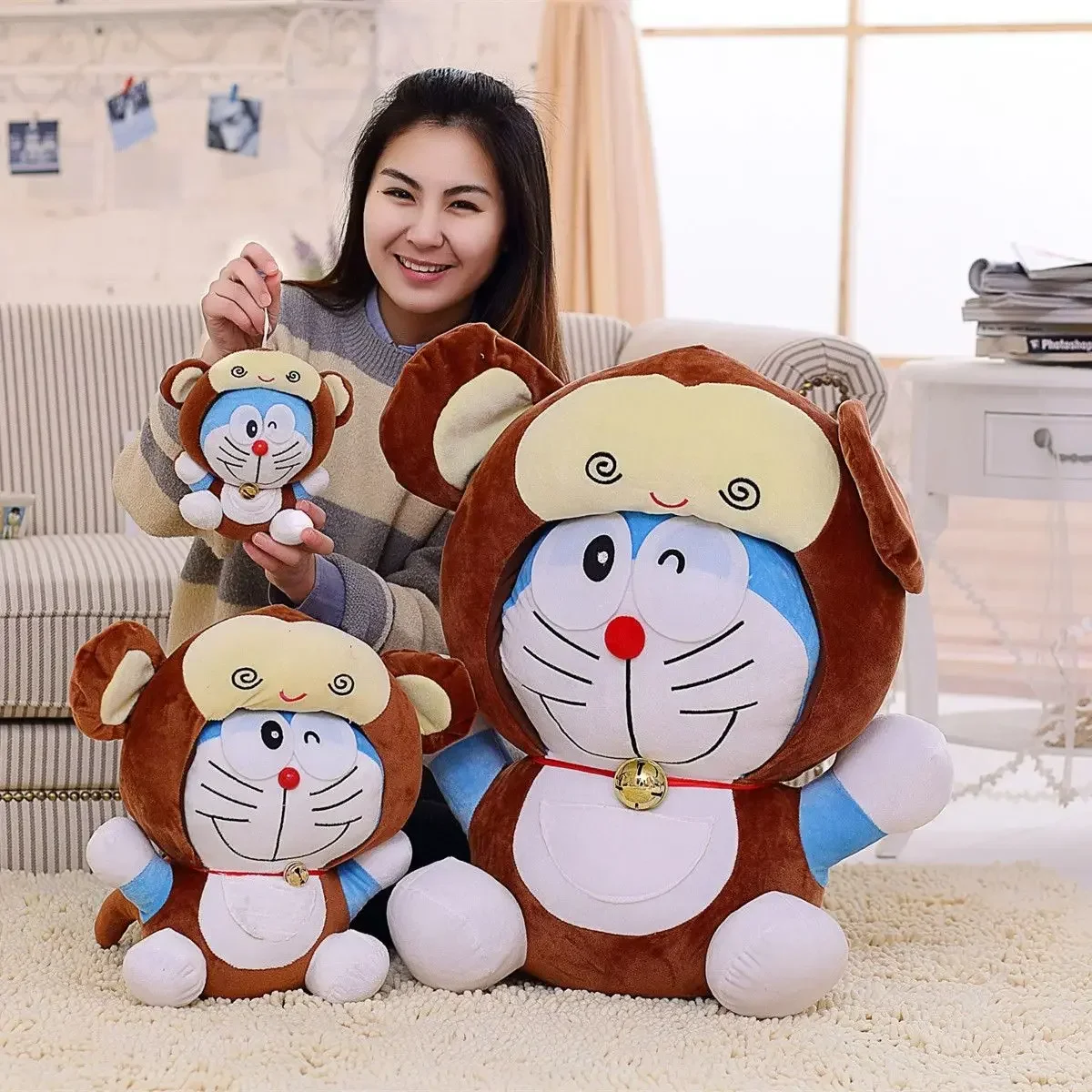 

Cute Zodiac Jingle Cat Plush Toy for Girl Girlfriend Doraemon Doll Children's Birthday Gift Comfort Plush Doll Pillow