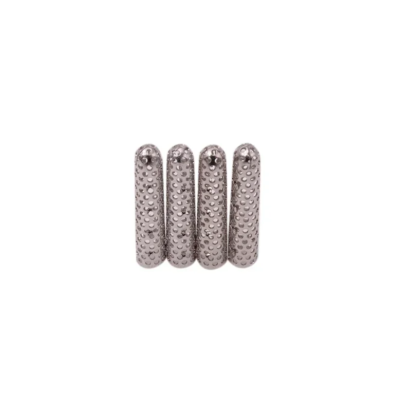 3.8*23mm 부팅 신발 끈 실버 Aglets 4 개/대 운동화 문자열 성격 유행 신발 밧줄 팁 실버 오픈 중공 금속 머리