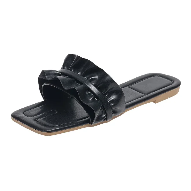 

Популярная в Интернете женская верхняя одежда, новые модные пляжные шлепанцы феи на плоской подошве для лета, 2024