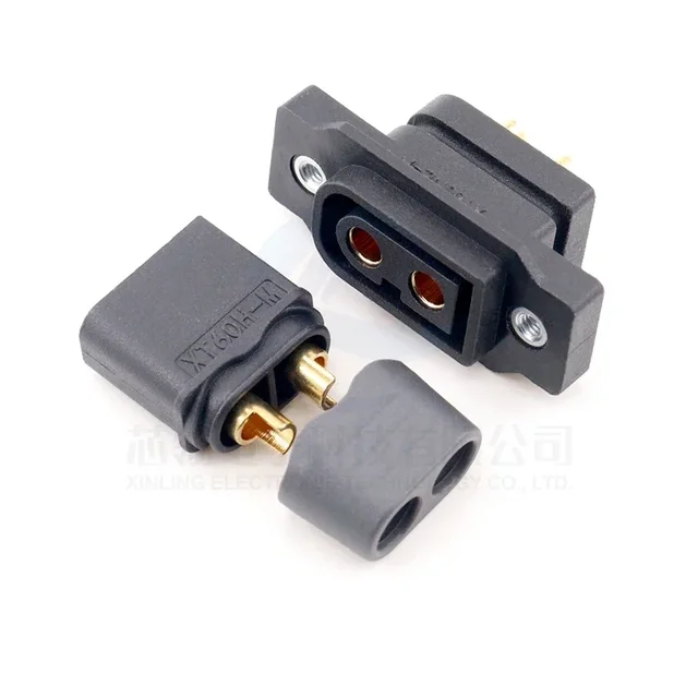 ปลั๊กตัวผู้และตัวเมียคงที่ XT60NE-F เครื่องบินรุ่นกระแสสูงชุบทอง ESC ขั้วต่อปลั๊กไฟชาร์จ 1