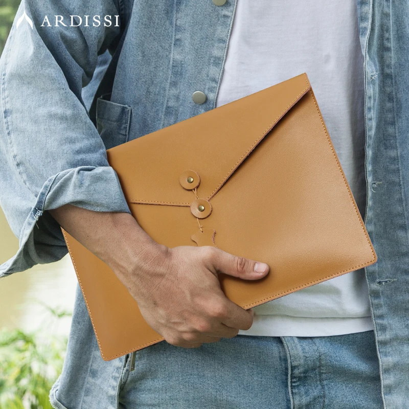 Ardissi-capa de Couro de Vaca para Macbook Air Pro Ipad Mac Book m1 m2 13 14 15 16 12 Polegadas Maleta