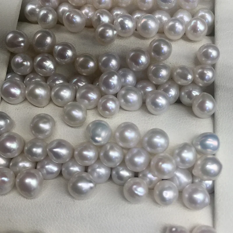 Full Drilled 9x12mm Natural Sea White Drop Shape Pearls 39pcs Loose Beads Diy Earrings Pendants