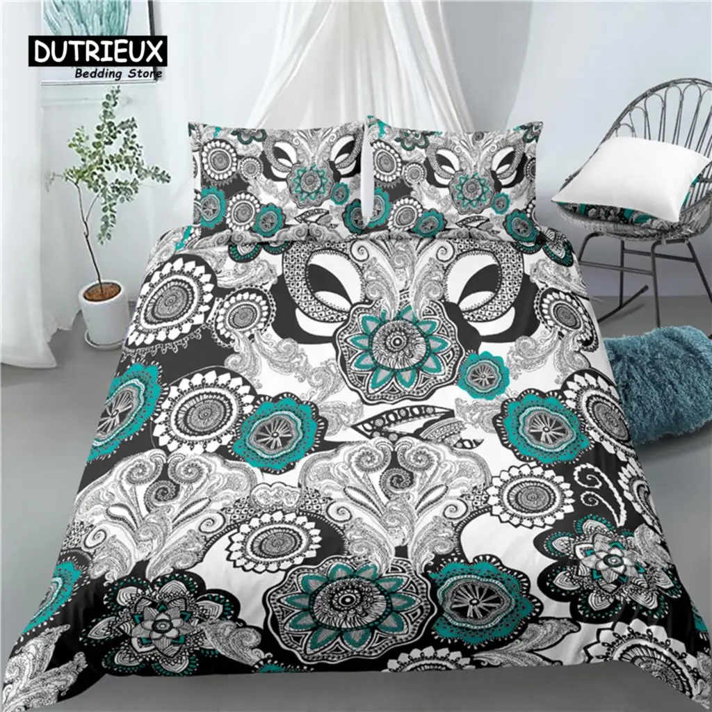 

Home Living Luxury 3D Ornamental Geometric Print 2/3Pcs Comfortable Duvet Cover PillowCase Bedding Sets Queen and King Size