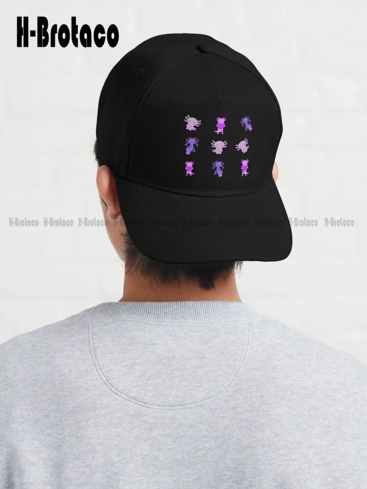 

I Axolotl Questions - Cute Funny Sticker Baseball Cap Dad Hats Street Skateboard Harajuku Cartoon Denim Color Art Sun Hats Art