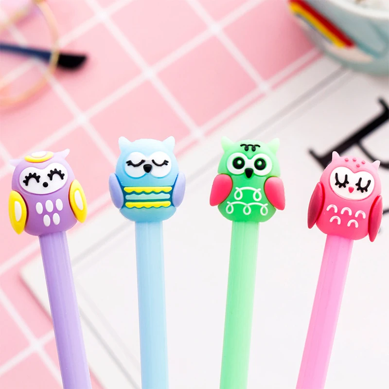 

Creative Cartoon Cute Owl Gel Pen Cute Student Signature Pen 0.5mm Writing Pen Student Stationery School Office Supplies