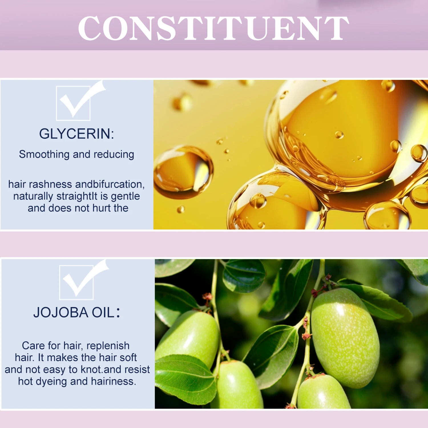 Description Picture 6 of item100g Professional Keratin Smoothing Hair Treatment Repair Damaged Hair Permanent Hair Straightening Cream Hair Care Product