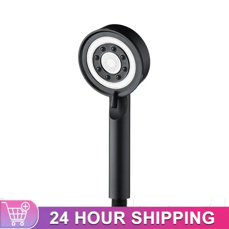 Black Silver Shower Head High Pressure 5 Modes Water Saving Nozzle Powerful Pressurized Spa Handheld Showers Bathroom accessorie