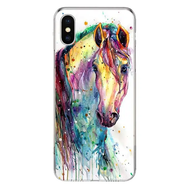 Horse Playing Art Painting Custom Phone Case Cover For iPhone Samsung  Google etc