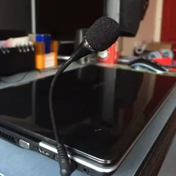 Audio stereo cablato Telefono cellulare di alta qualità per PC portatile Piccolo computer Desktop Spina nera Microfono Microfono Mini